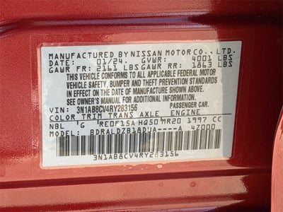 2024 Nissan Sentra SV