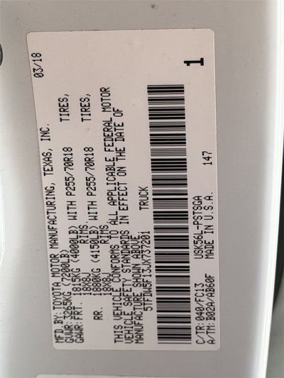 2018 Toyota Tundra SR5 CrewMax