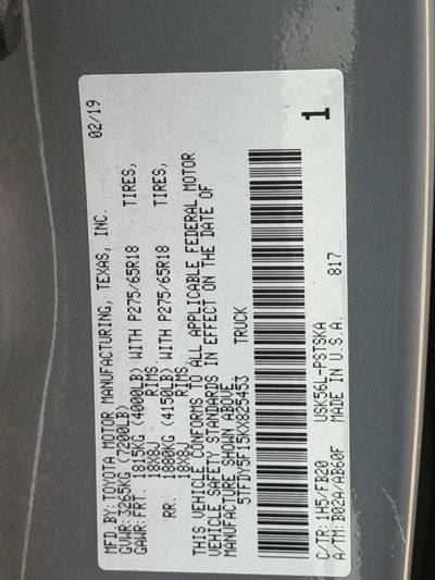 2019 Toyota Tundra SR5 CrewMax