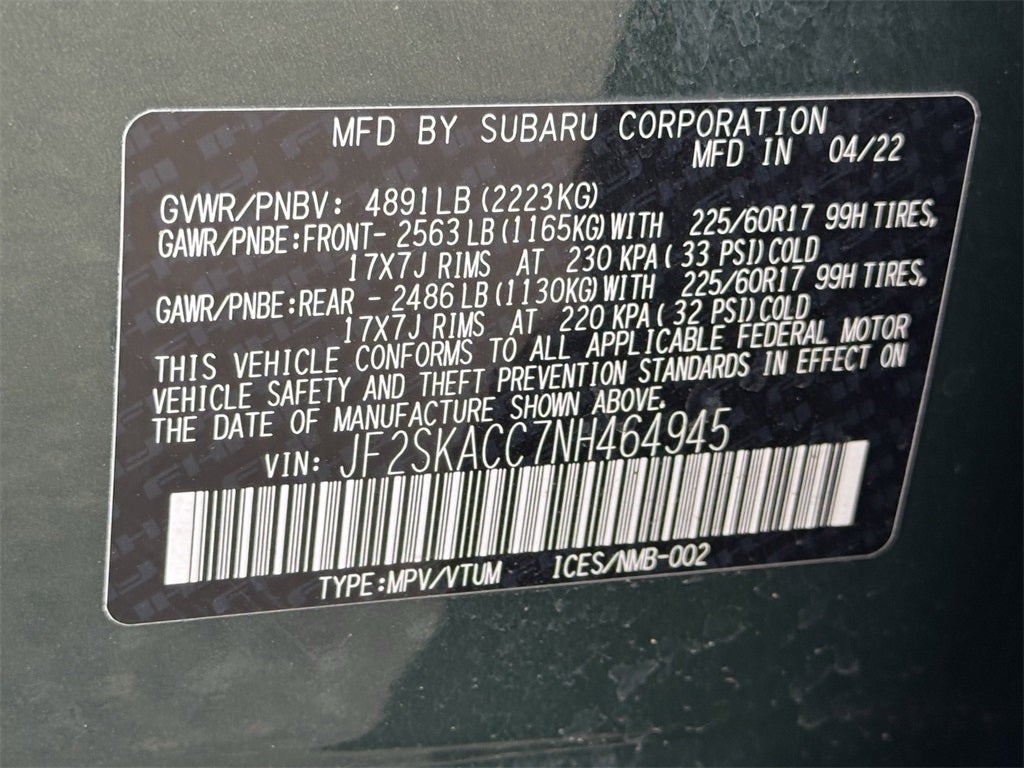 2022 Subaru Forester Base