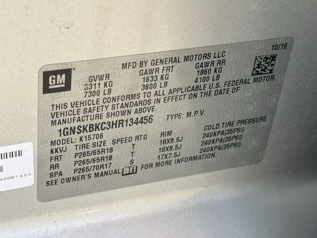 2017 Chevrolet Tahoe LT