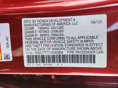 2025 Honda Accord Sedan LX