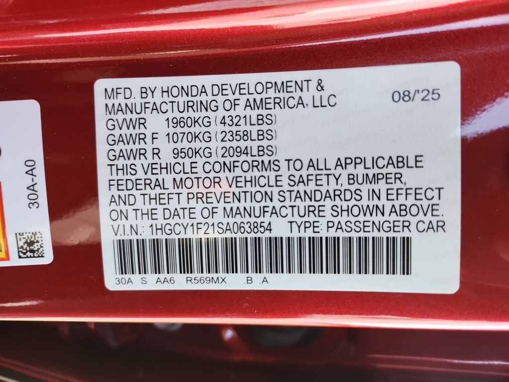 2025 Honda Accord Sedan LX