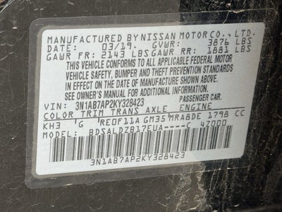 2019 Nissan Sentra SV