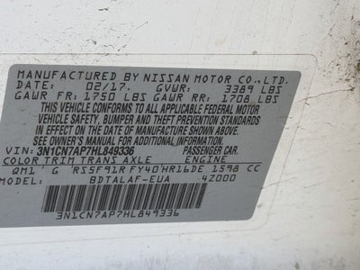 2017 Nissan Versa 1.6 S