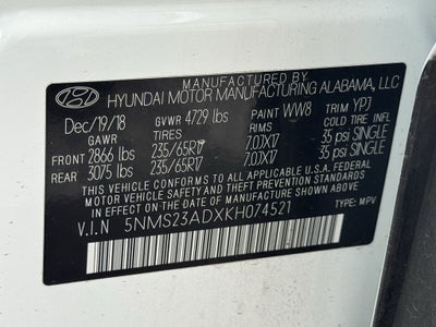 2019 Hyundai Santa Fe SE