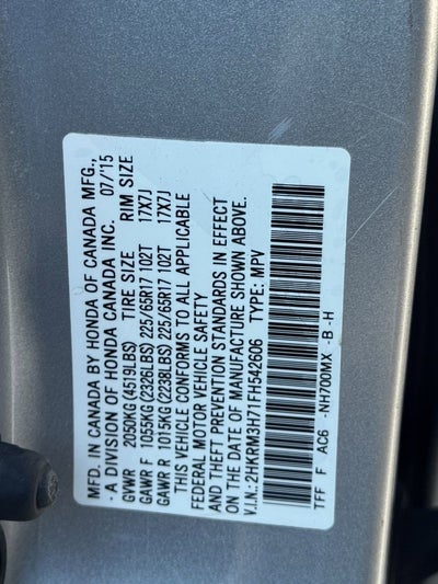 2015 Honda CR-V 2WD 5dr EX-L w/Navi