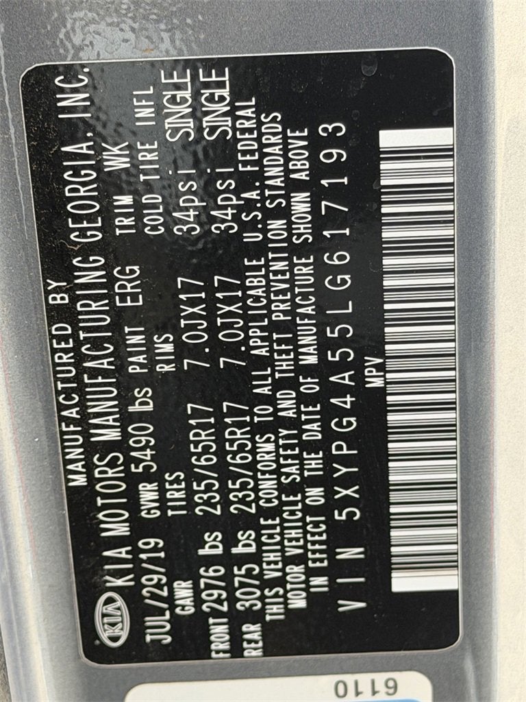 2020 Kia Sorento LX V6