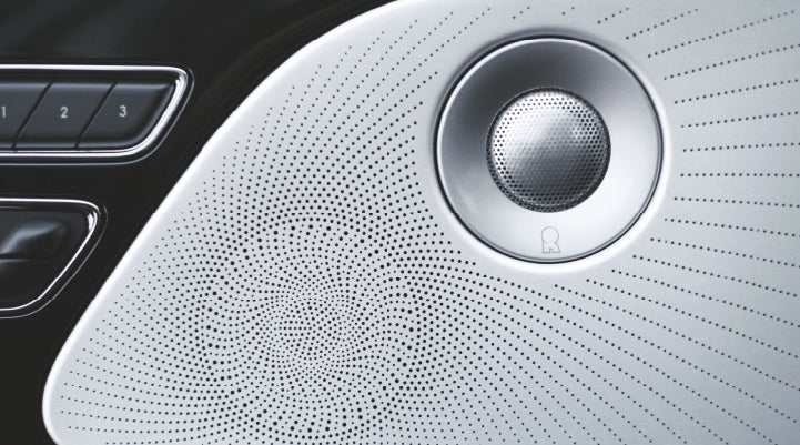 A stylish speaker cover of a 2024 Lincoln Aviator® SUV is shown | Casa Lincoln in El Paso TX