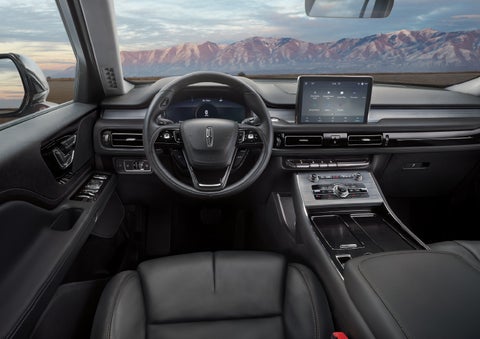 The interior of a Lincoln Aviator® SUV is shown | Casa Lincoln in El Paso TX
