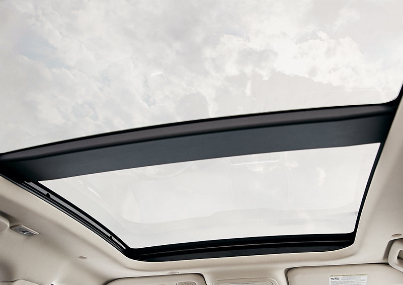 The available panoramic Vista Roof® is shown from inside a 2024 Lincoln Corsair® SUV. | Casa Lincoln in El Paso TX