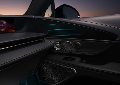 Selectable ambient lighting glows in the passenger door panel. | Casa Lincoln in El Paso TX