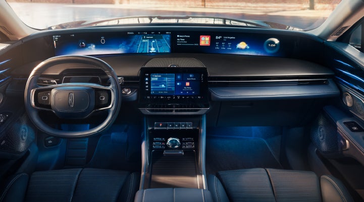 A large panoramic display is shown on the dashboard of a 2025 Lincoln Nautilus® SUV | Casa Lincoln in El Paso TX