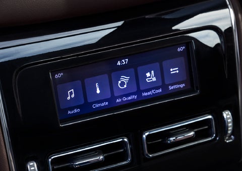 Driver controls like music, temperature, air quality, settings, and heat/cool seats are shown. | Casa Lincoln in El Paso TX