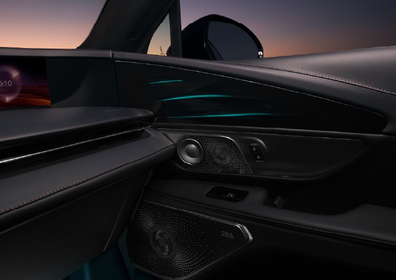 Selectable ambient lighting glows in the passenger door panel. | Casa Lincoln in El Paso TX