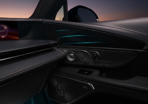 Selectable ambient lighting glows in the passenger door panel. | Casa Lincoln in El Paso TX