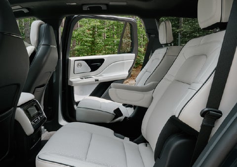 A side view of the second row with captain’s chairs in a 2027 Lincoln Aviator® Black Label™ SUV. | Casa Lincoln in El Paso TX