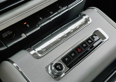 The piano key gear selector of a 2027 Lincoln Aviator® Back Label™ SUV. | Casa Lincoln in El Paso TX
